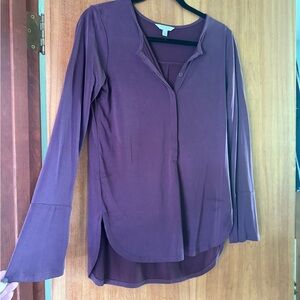 Lucky Brand Plum Long Sleeve Blouse